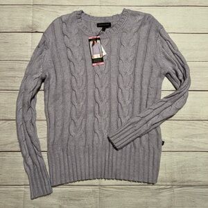 Banana republic Cable Knit Sweater in lavender grey size small